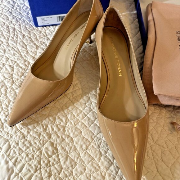 Stuart Weitzman Shoes - Stuart Weitzman Power 50 Stuart Kitten Heel Pumps